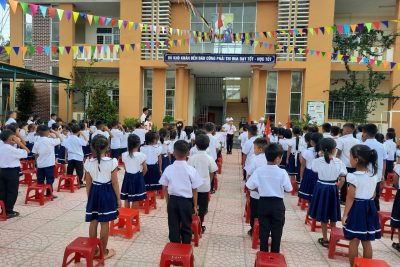 Hoạt động chào cờ đầu Tuần – trường TH Long Mai